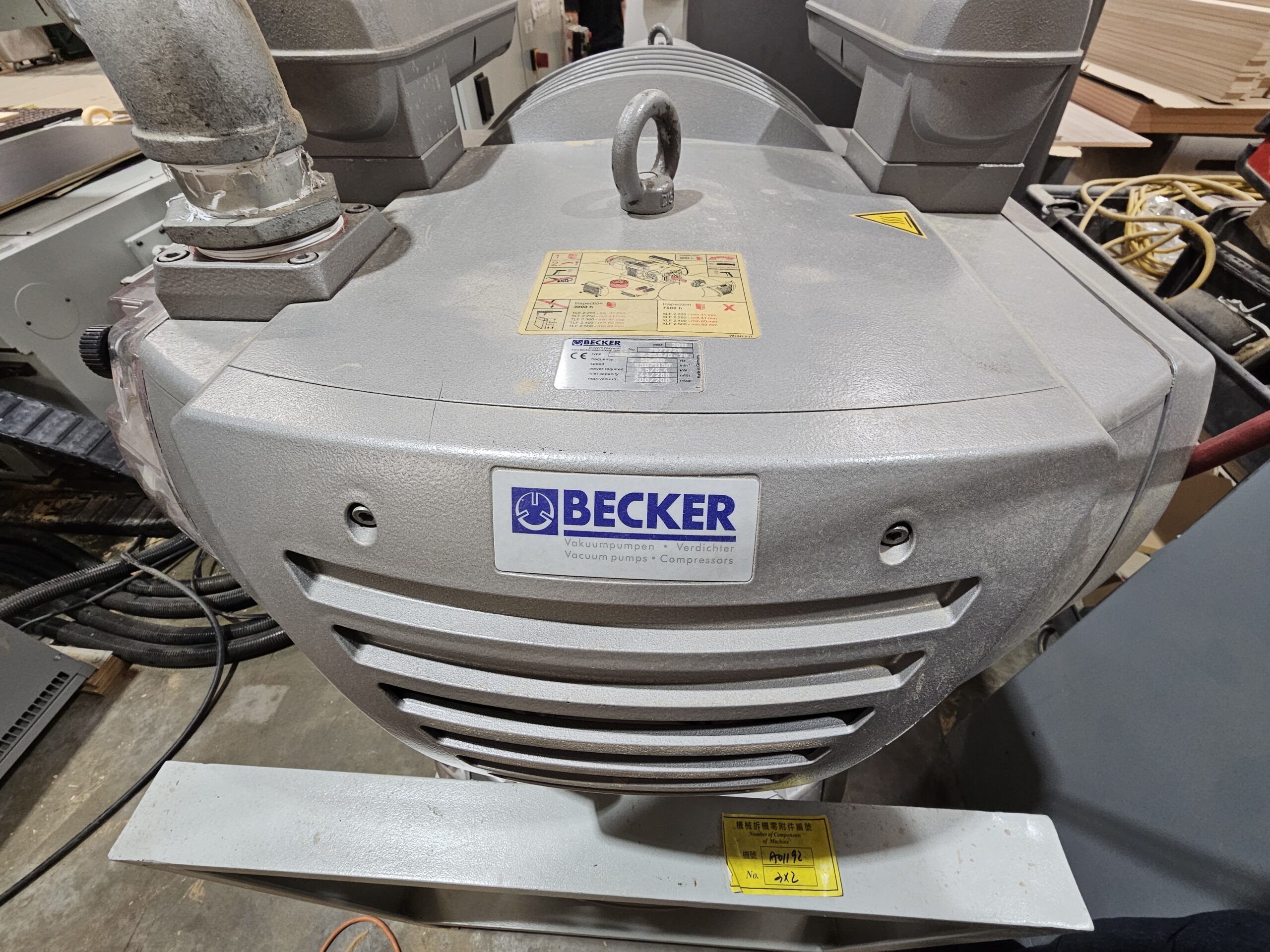 Close up of vacuum pump